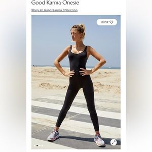 Free People- Good Karma Onesie- Size M/L- Color Washed Black